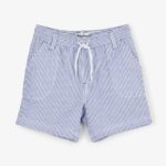 Little To Big Clothing Blue Stripes Woven Shorts