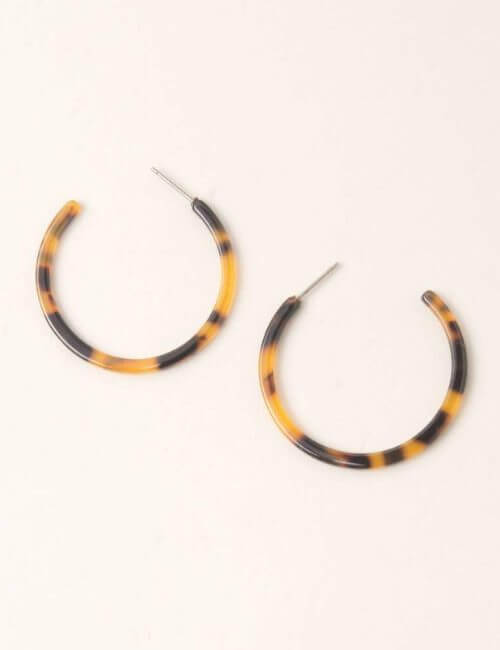 Fade Market || Alice Thin Resin Hoop Earrings $45.00