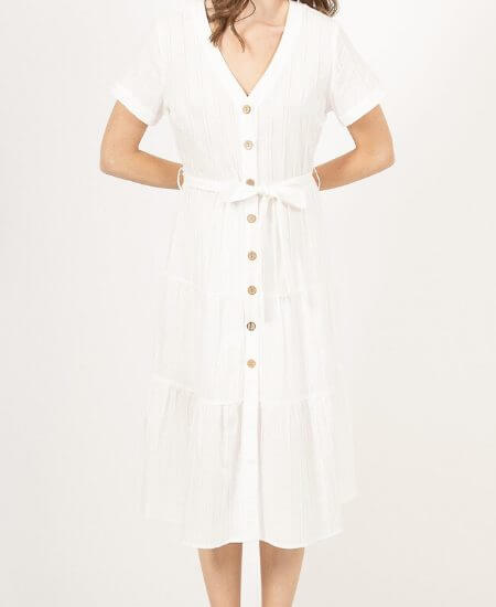 Pistol Rose Boutique || Southern Girl Midi Dress White $52.99