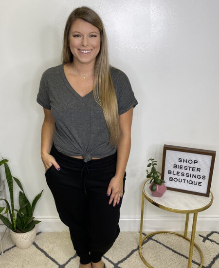Biester Blessings Boutique || Jogger Sweatpants With Elastic Waistband & Side Pockets - Black $24.99