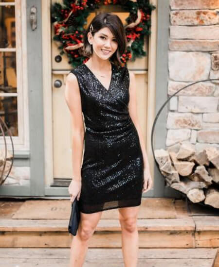 Boy Mom Boutique || ONYX OPULENCE SEQUINED DRESS $58.00