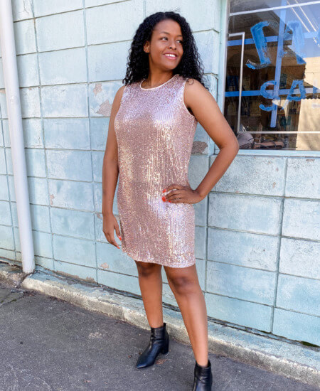 YellowHouse Market & Boutique || THE MACKENZIE ROSE GOLD DRESS $54.75
