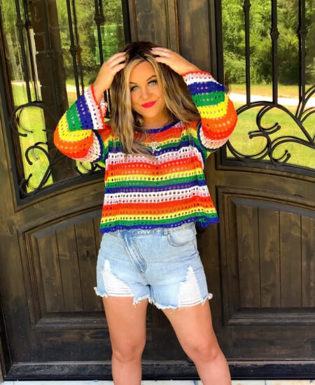 RAINbou || Rainbow Stripe Sweater $34.00